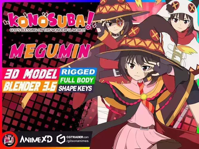 Pack Megumin - Konosuba - 3D Model Blender 3D model