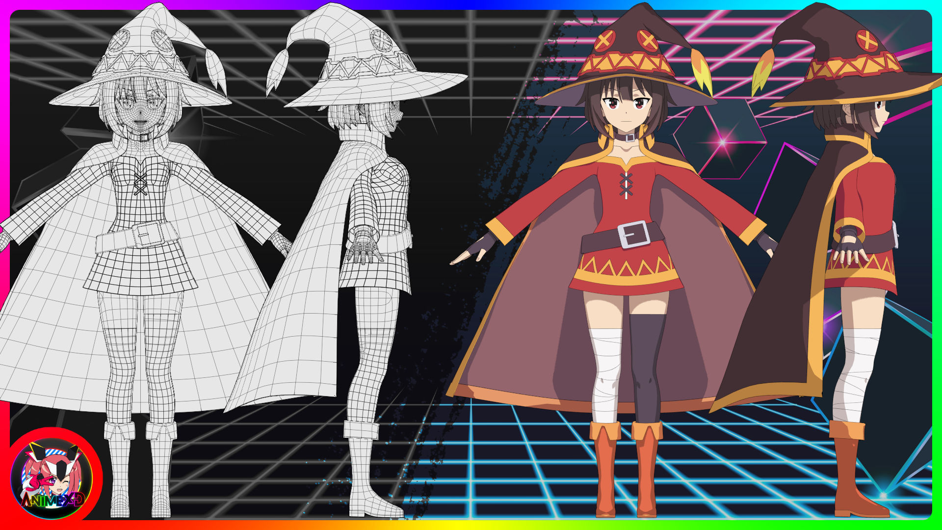 Pack Megumin - Konosuba - 3D Model Blender 3D model_9
