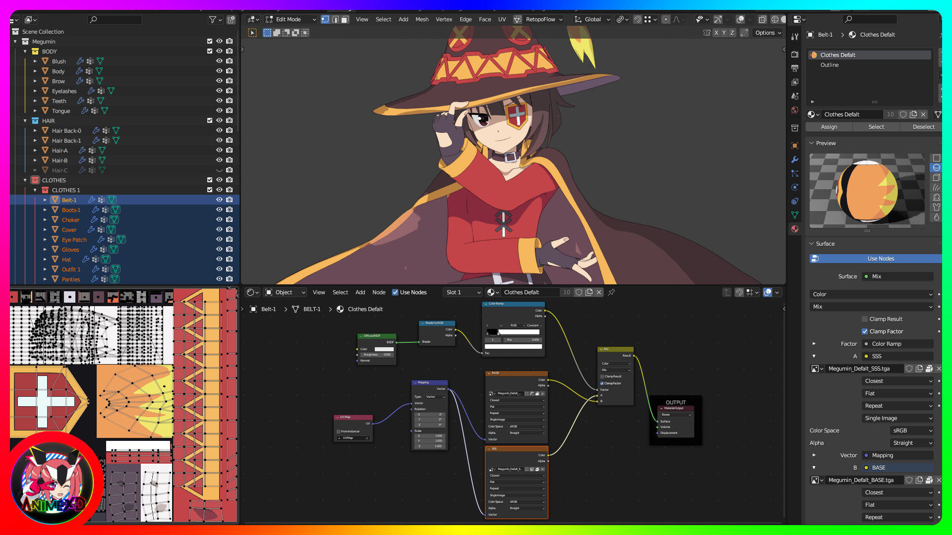 Pack Megumin - Konosuba - 3D Model Blender 3D model_15