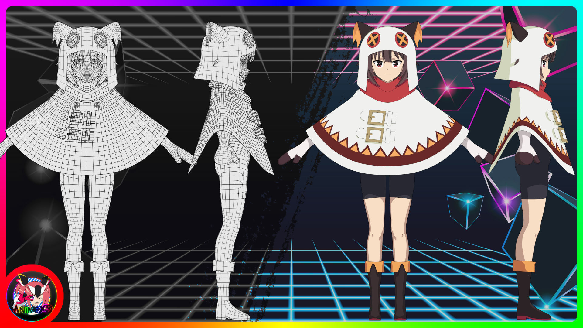 Pack Megumin - Konosuba - 3D Model Blender 3D model_11