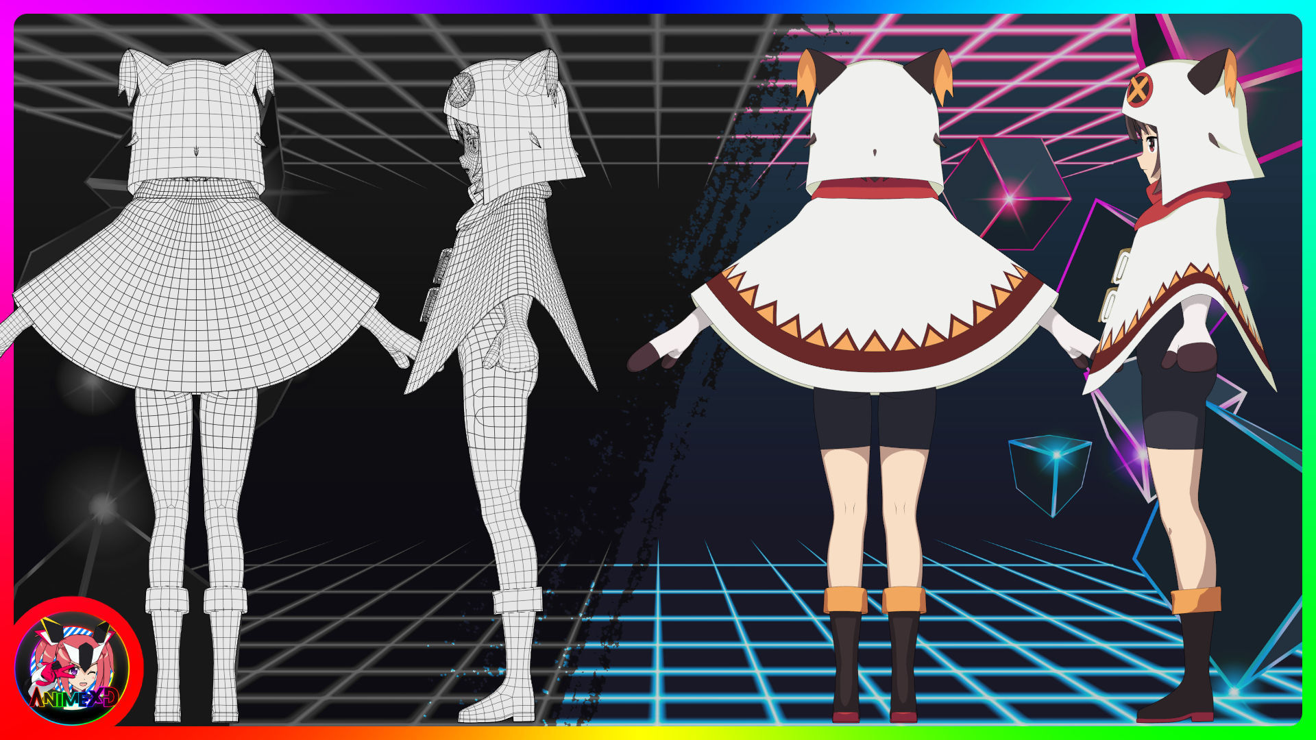 Pack Megumin - Konosuba - 3D Model Blender 3D model_12