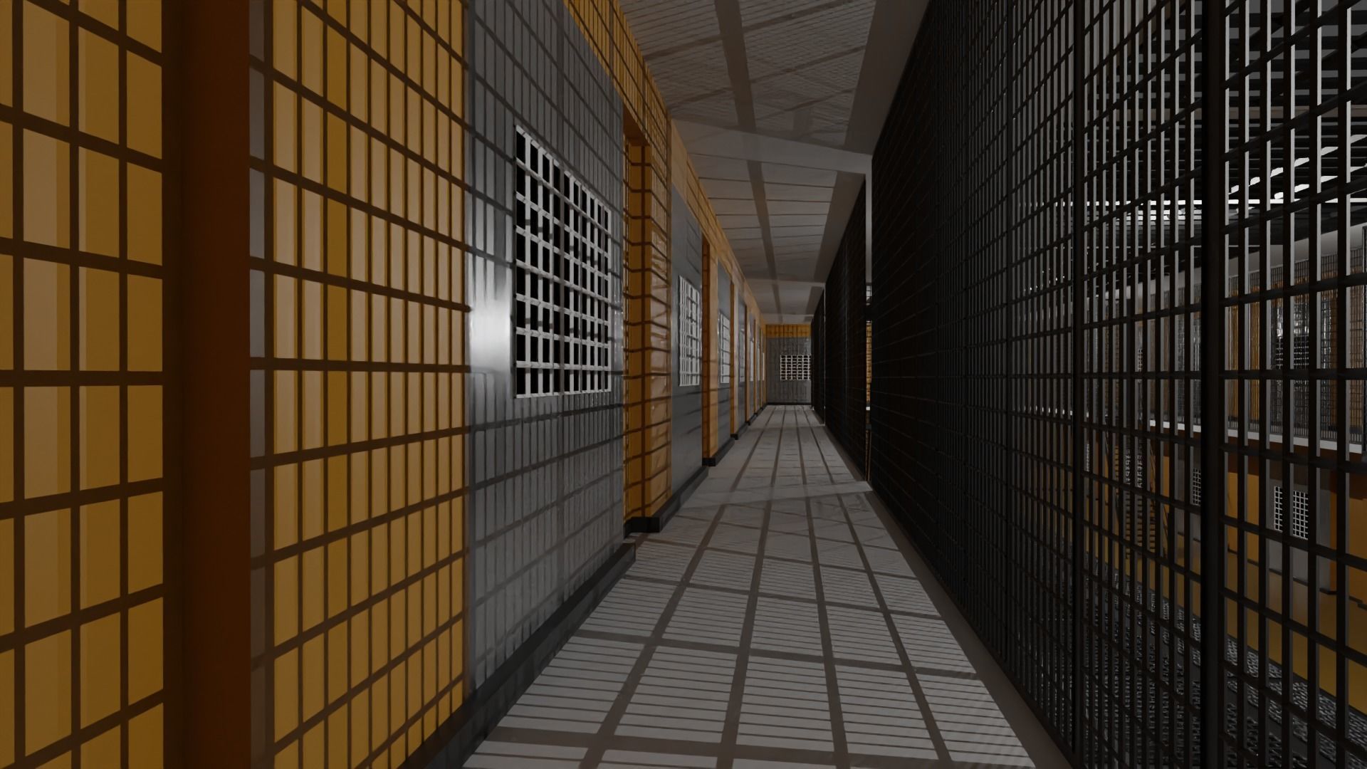 Prison Interior Low-poly 3D model_3