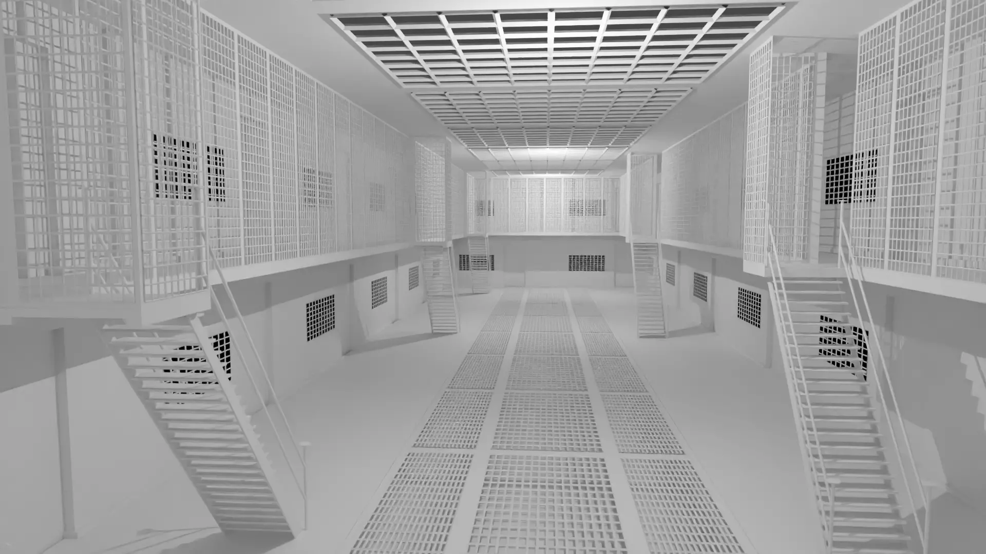 Prison Interior Low-poly 3D model
