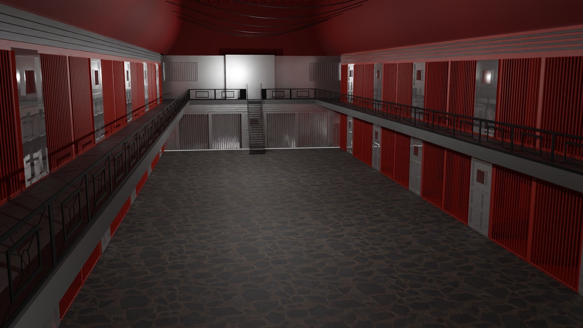 Prison Interior Low-poly 3D model_6