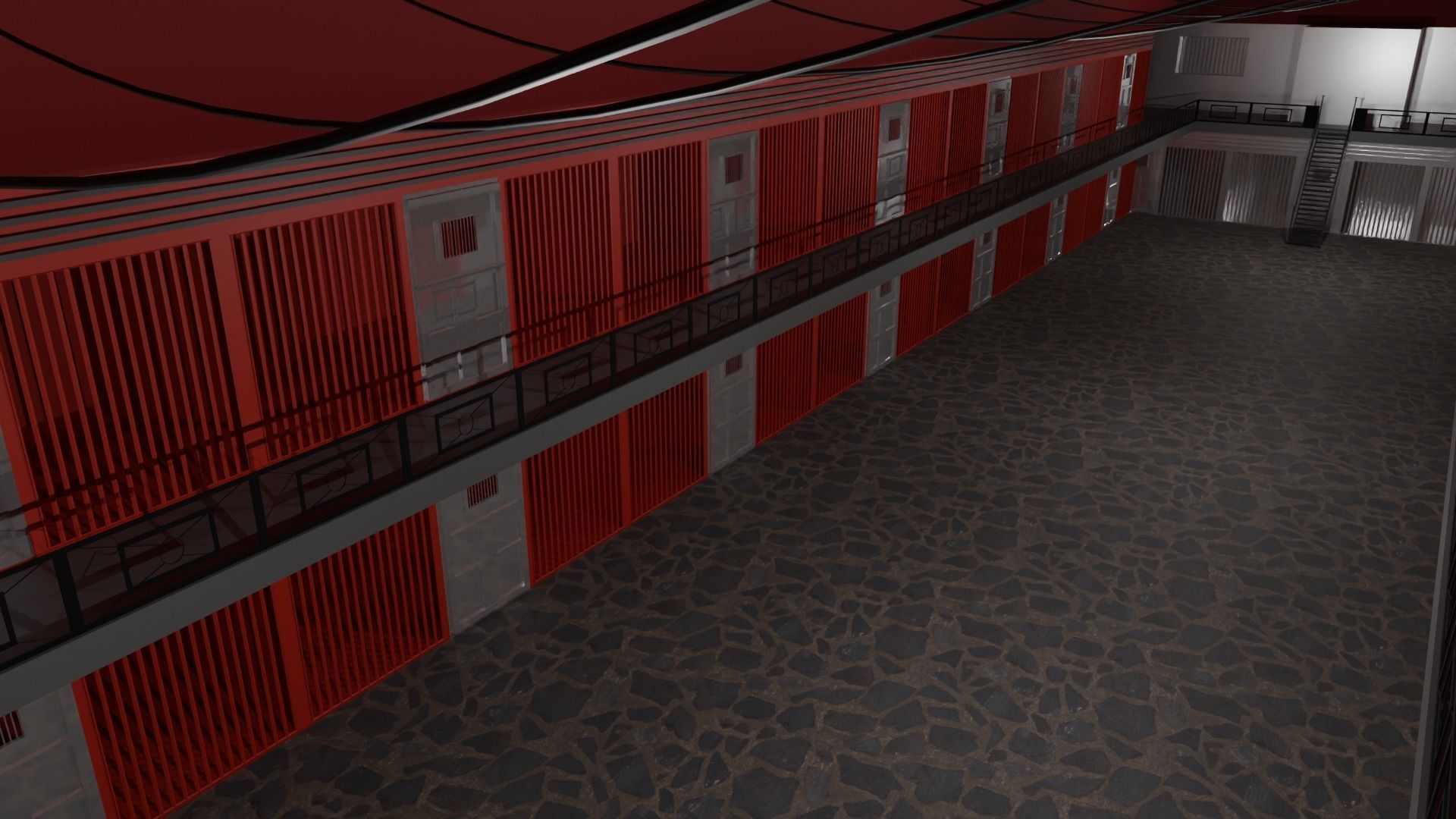 Prison Interior Low-poly 3D model_2