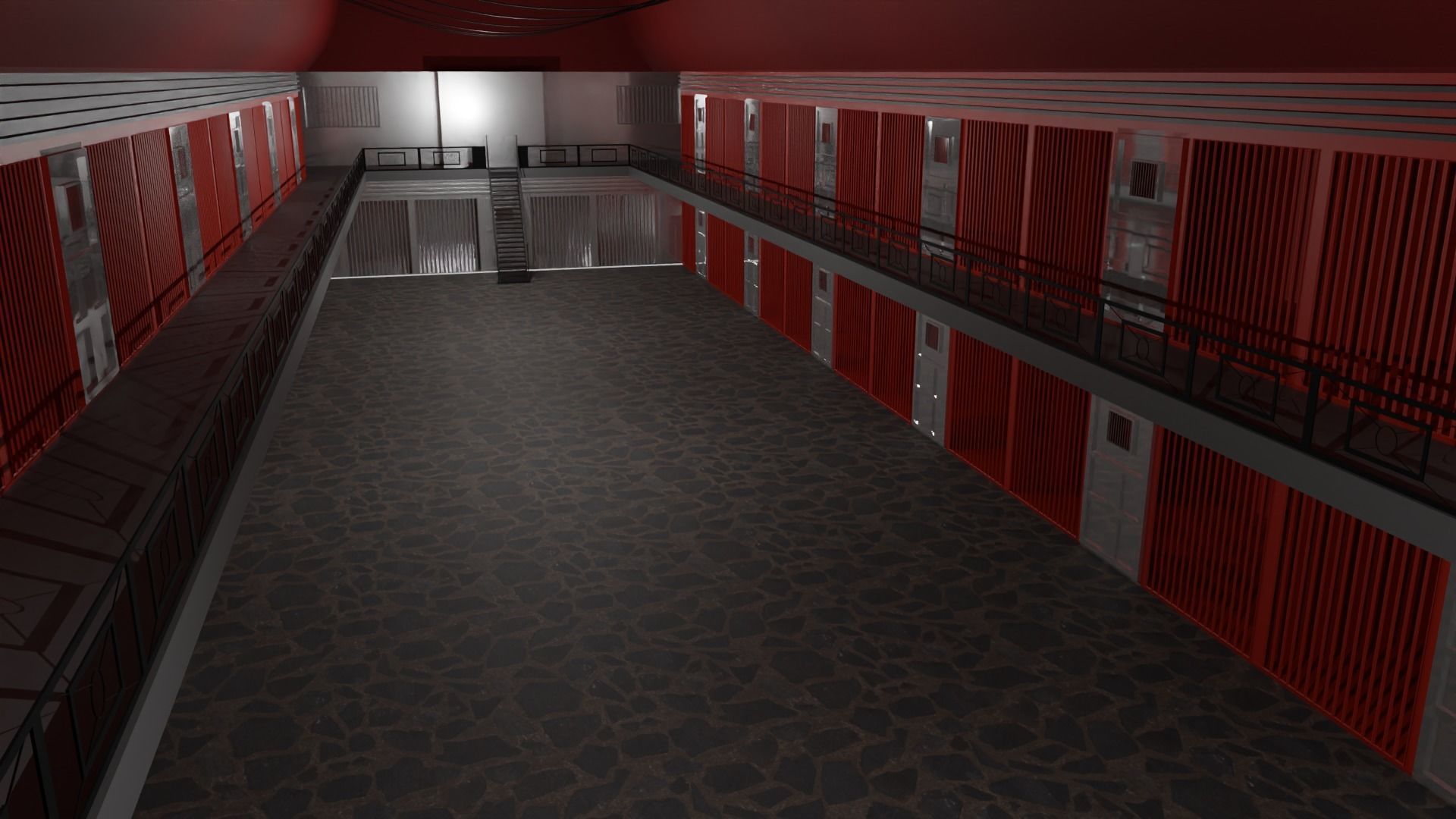 Prison Interior Low-poly 3D model_4