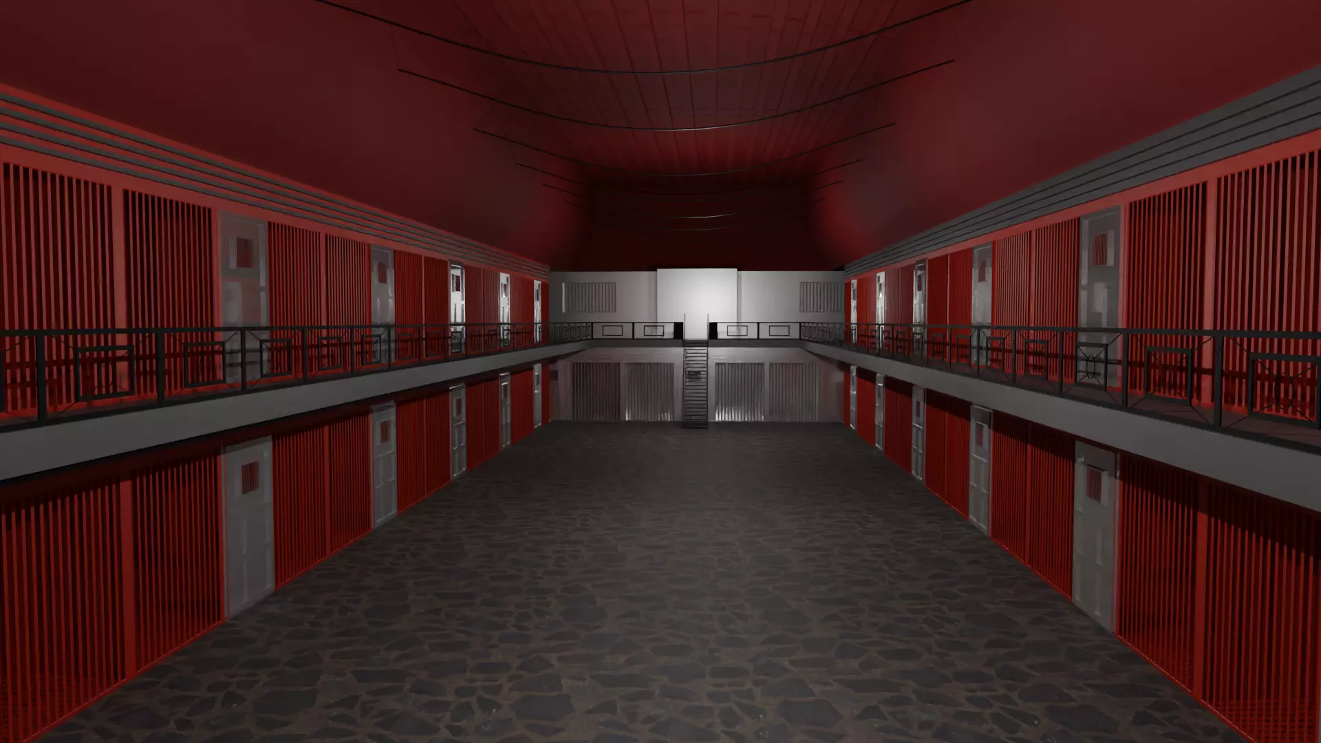 Prison Interior Low-poly 3D model_0