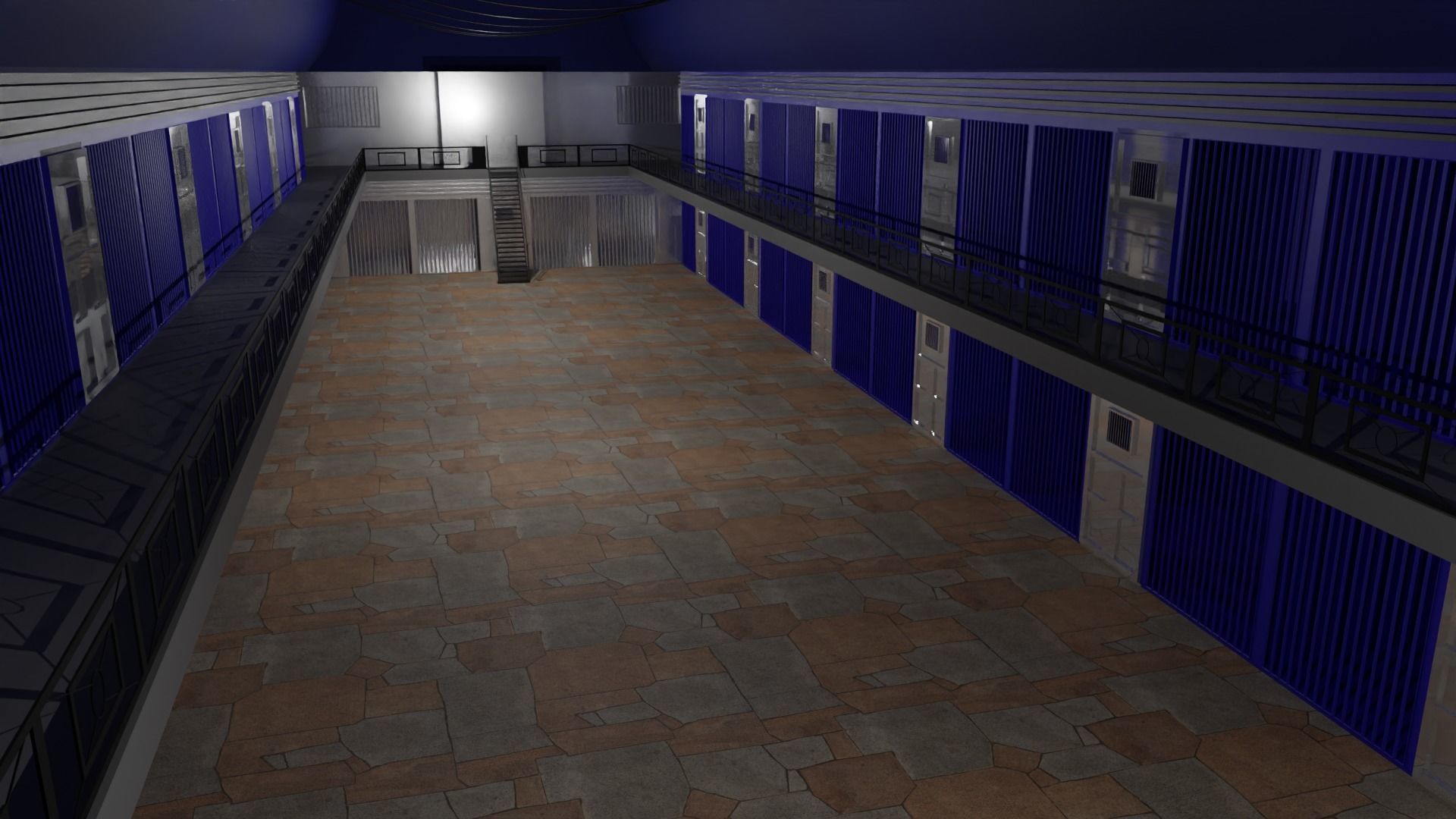 Prison Interior Low-poly 3D model_4