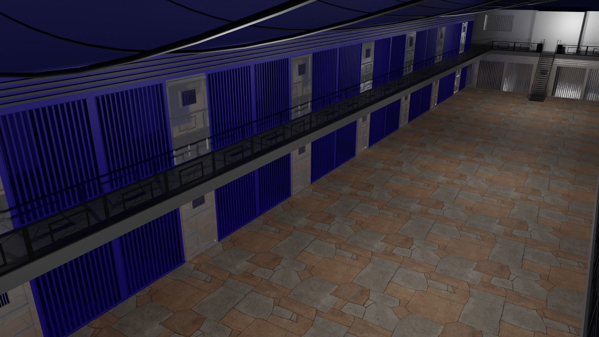 Prison Interior Low-poly 3D model_2