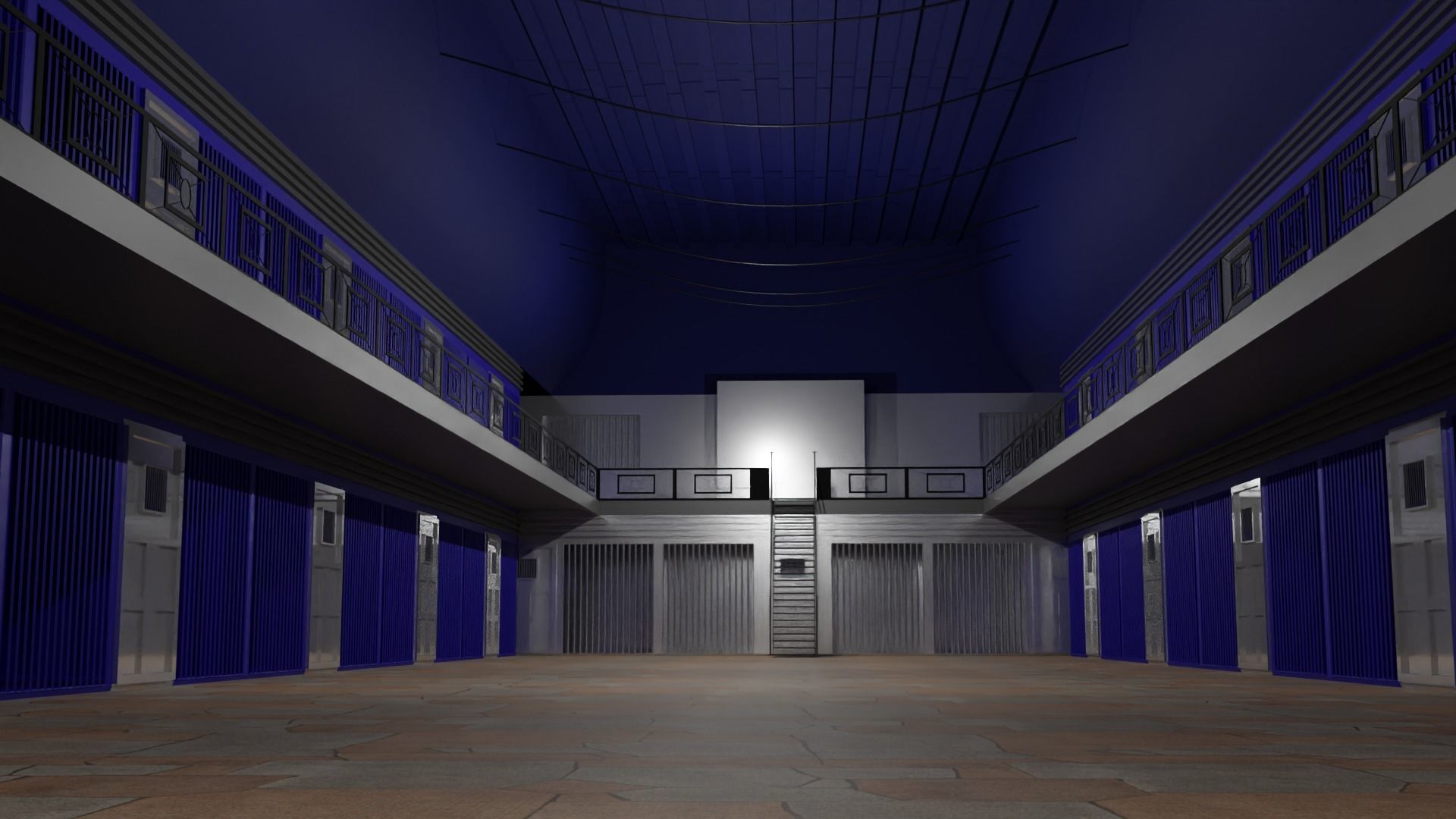 Prison Interior Low-poly 3D model_5