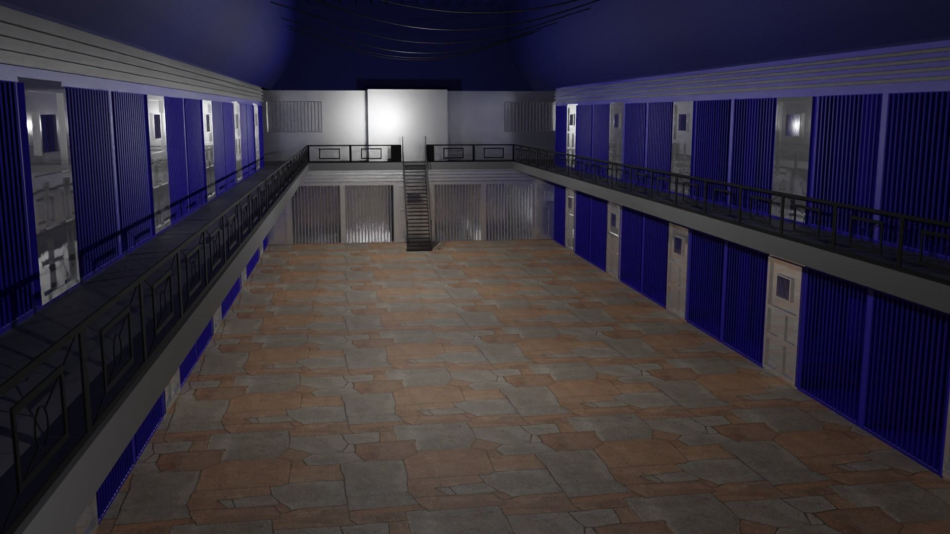 Prison Interior Low-poly 3D model_6