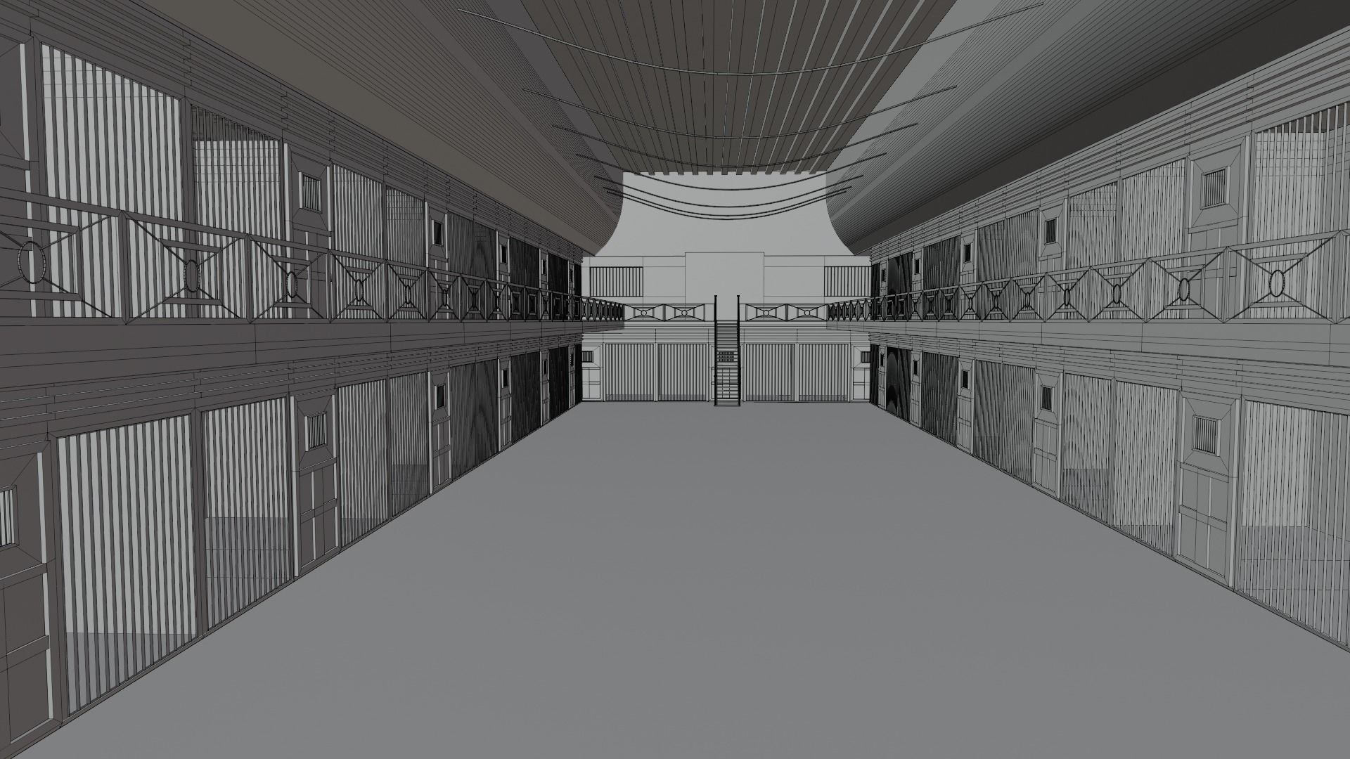 Prison Interior Low-poly 3D model_7