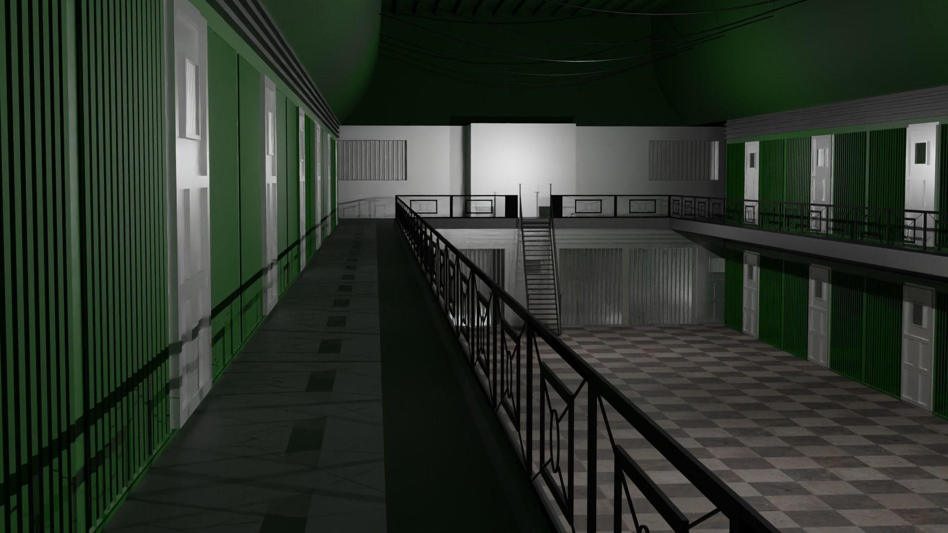 Prison Interior Low-poly 3D model_2