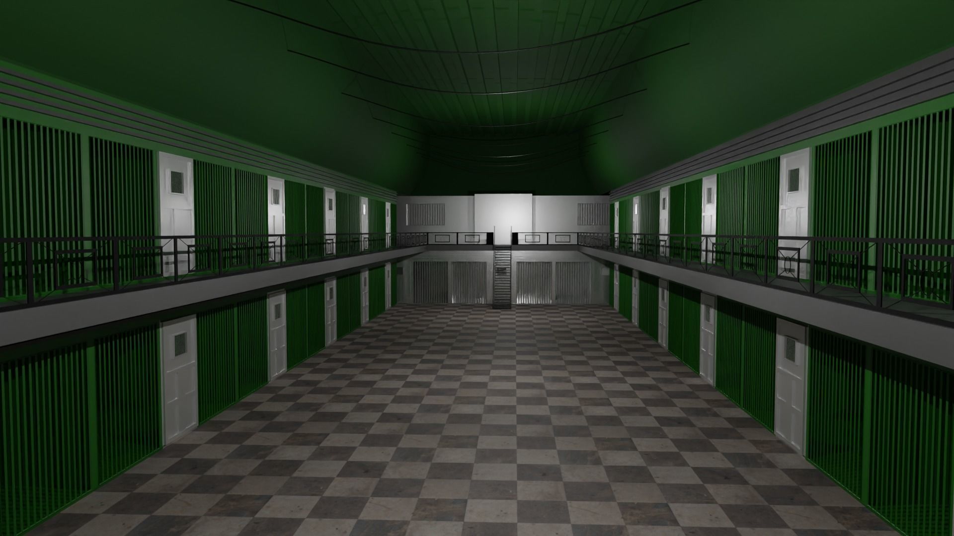 Prison Interior Low-poly 3D model_1