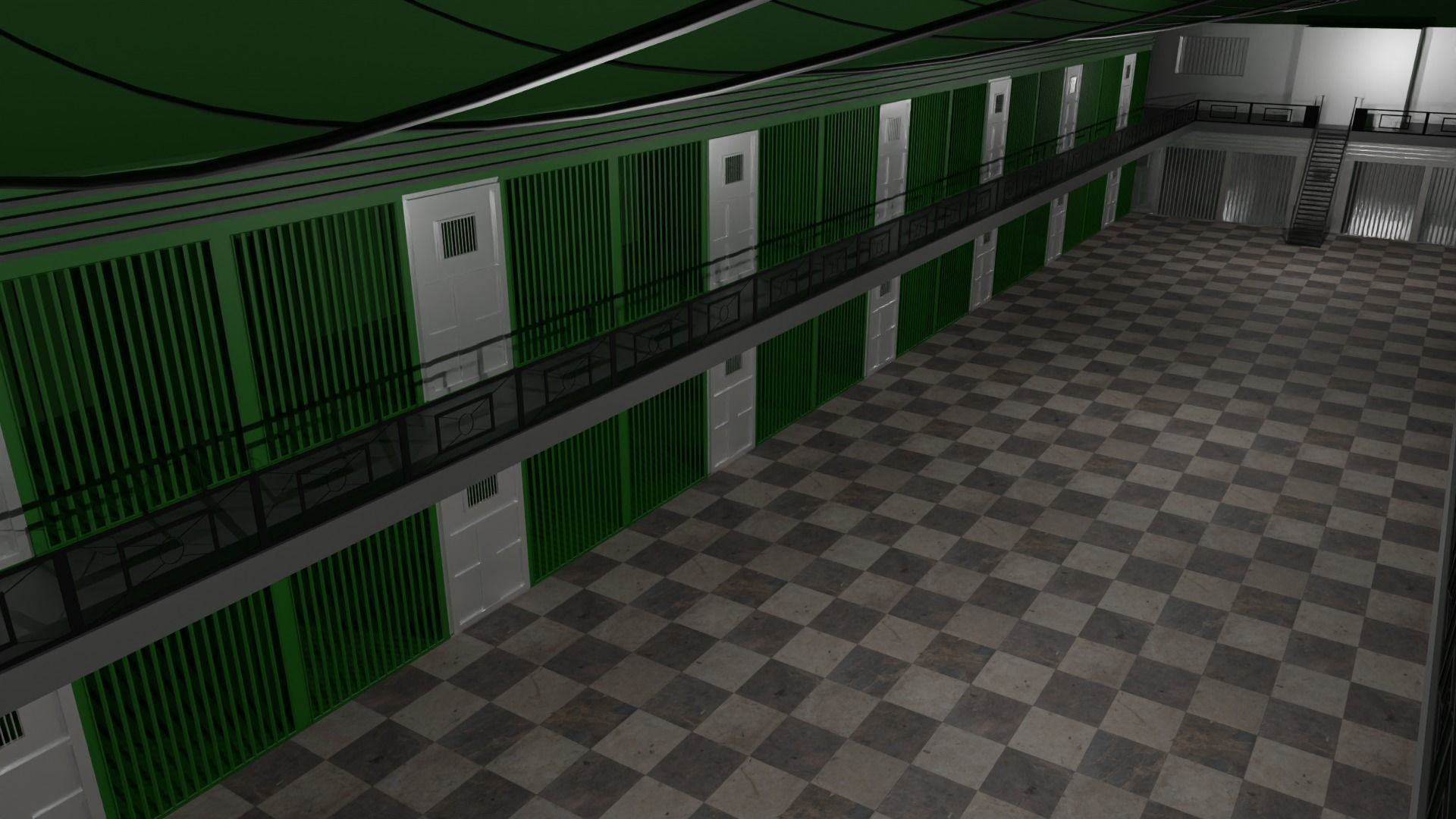 Prison Interior Low-poly 3D model_3