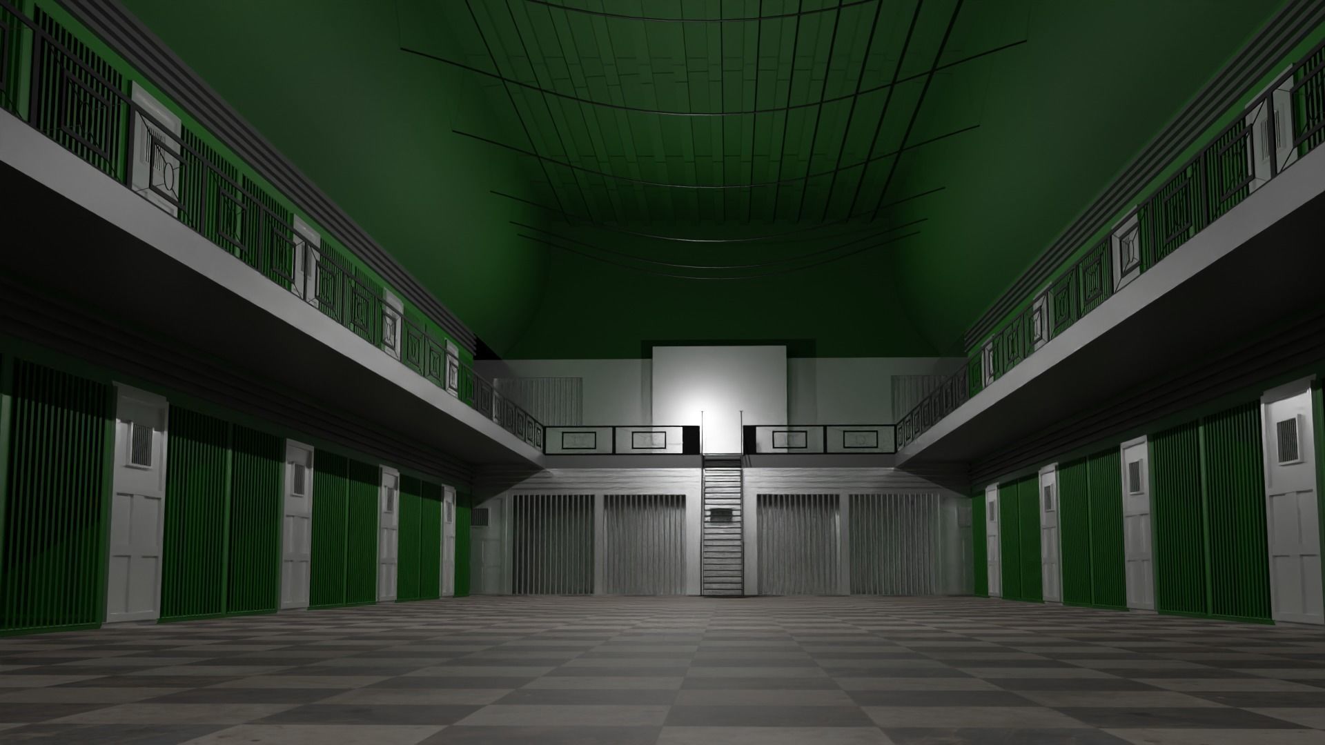 Prison Interior Low-poly 3D model_5