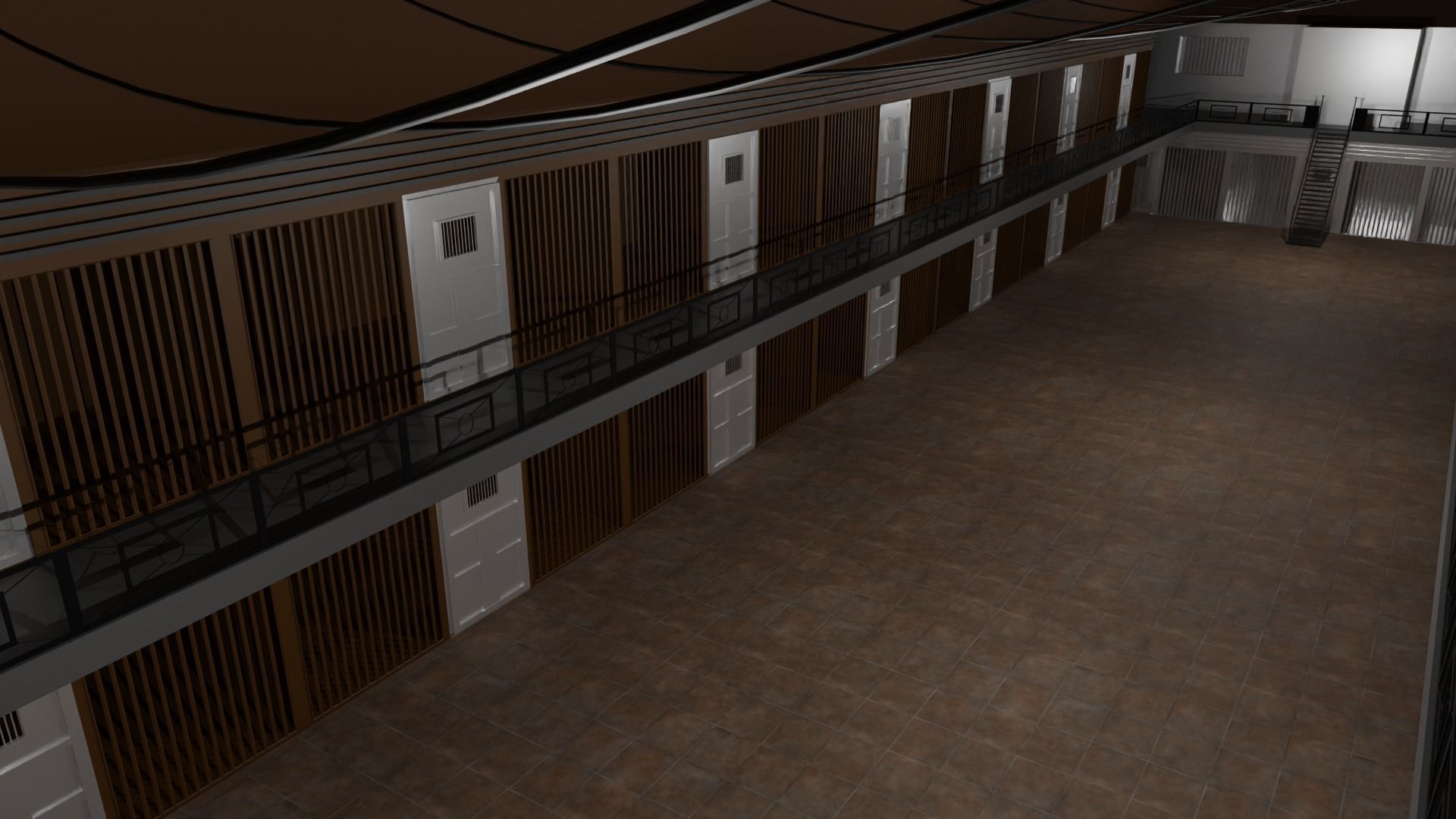 Prison Interior Low-poly 3D model_2