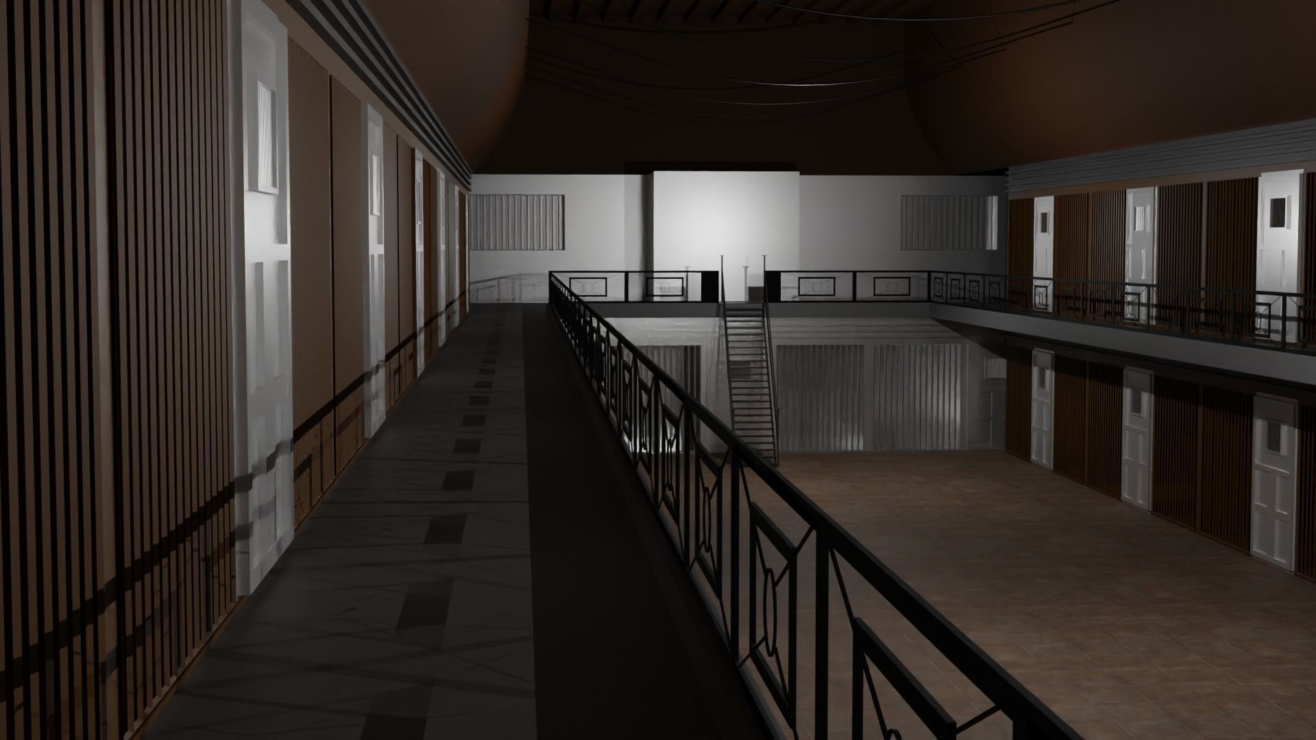 Prison Interior Low-poly 3D model_1