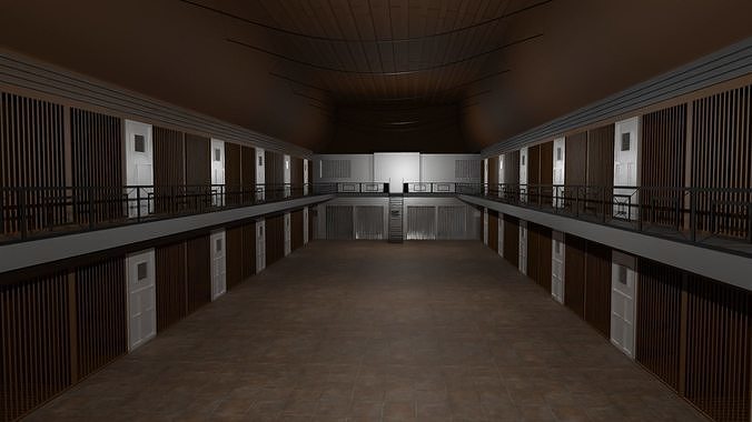 Prison Interior Low-poly 3D model