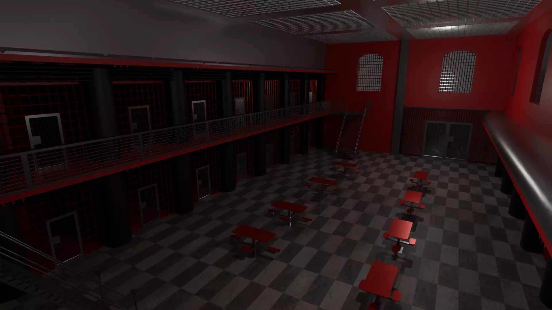 Prison Interior Low-poly 3D model_0