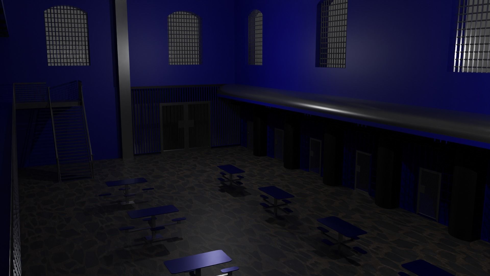 Prison Interior 3D model_2