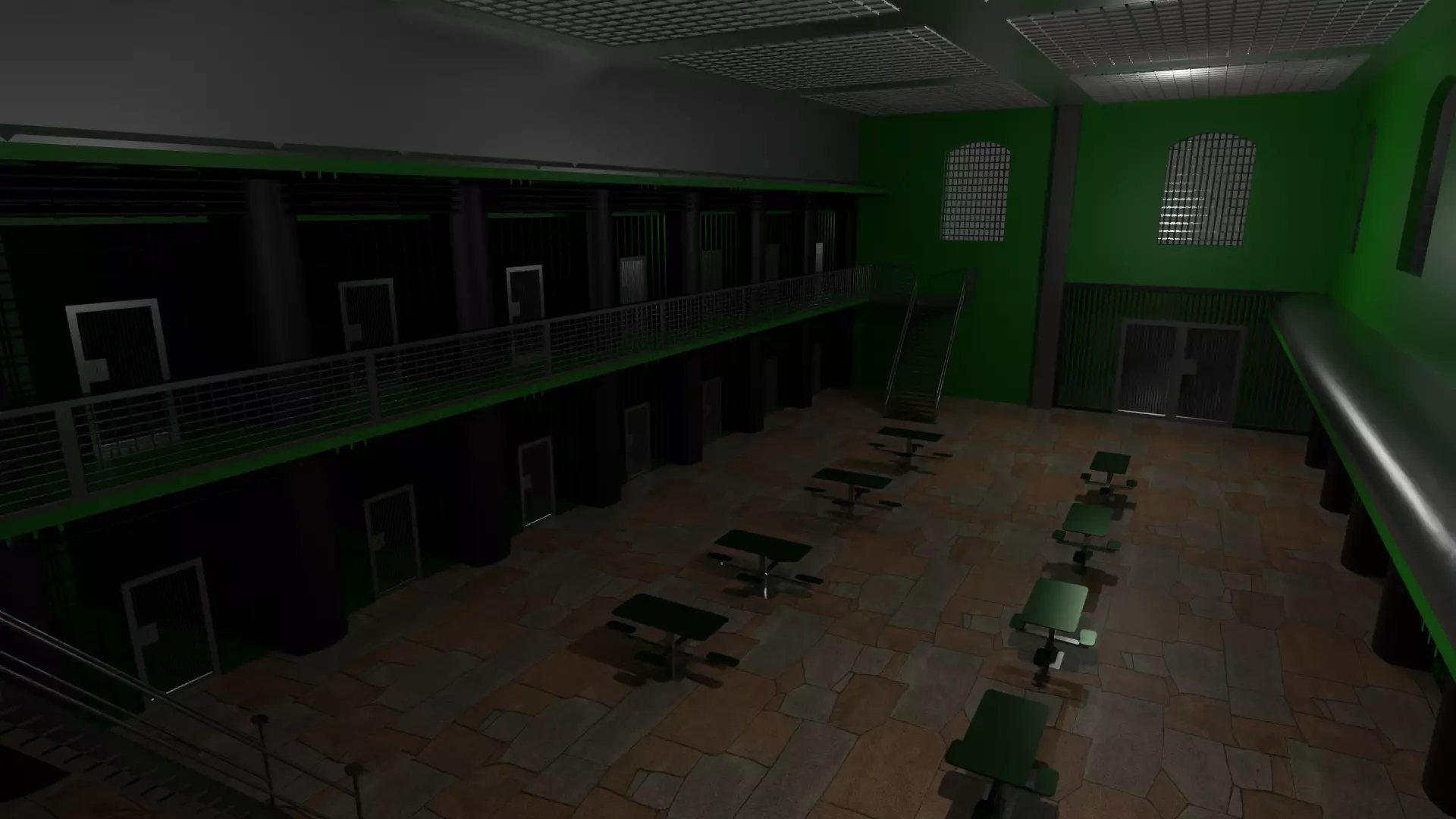 Prison Interior Low-poly 3D model_0