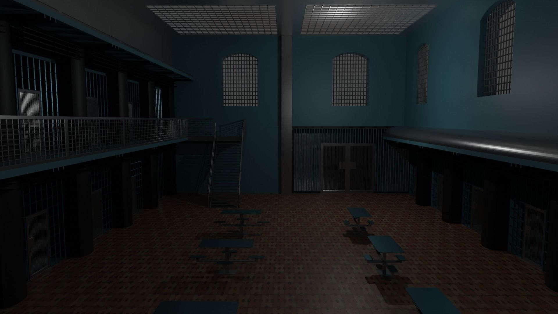 Prison Interior Low-poly 3D model_2