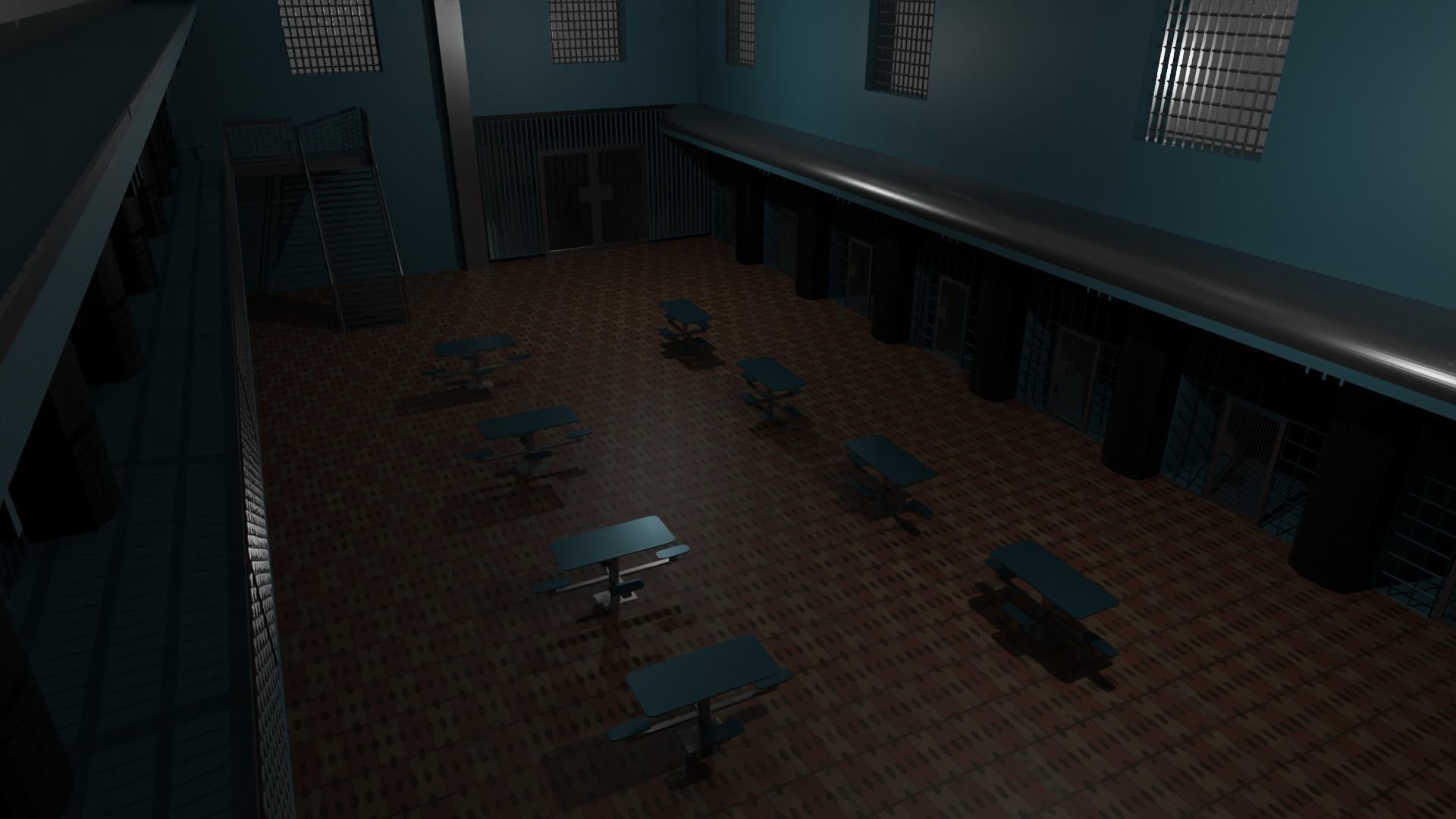 Prison Interior Low-poly 3D model_6