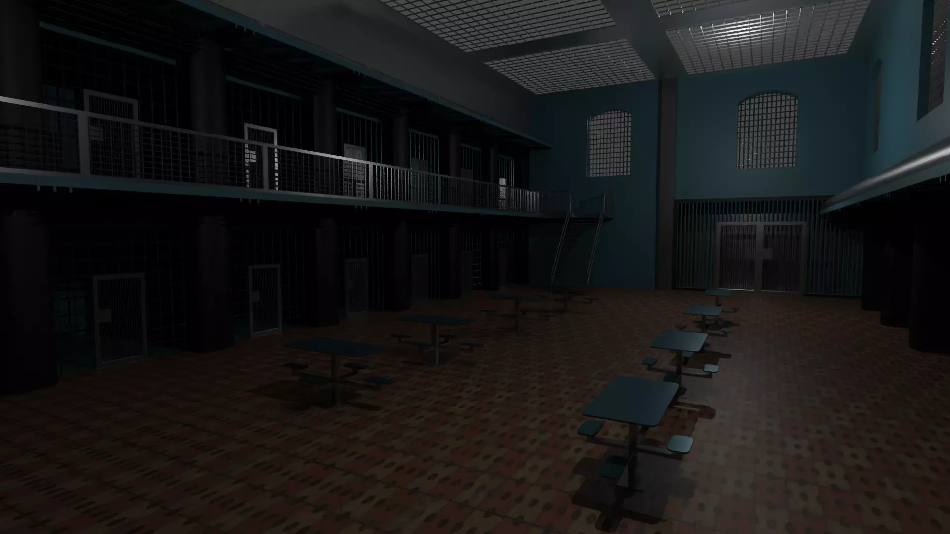 Prison Interior Low-poly 3D model_0