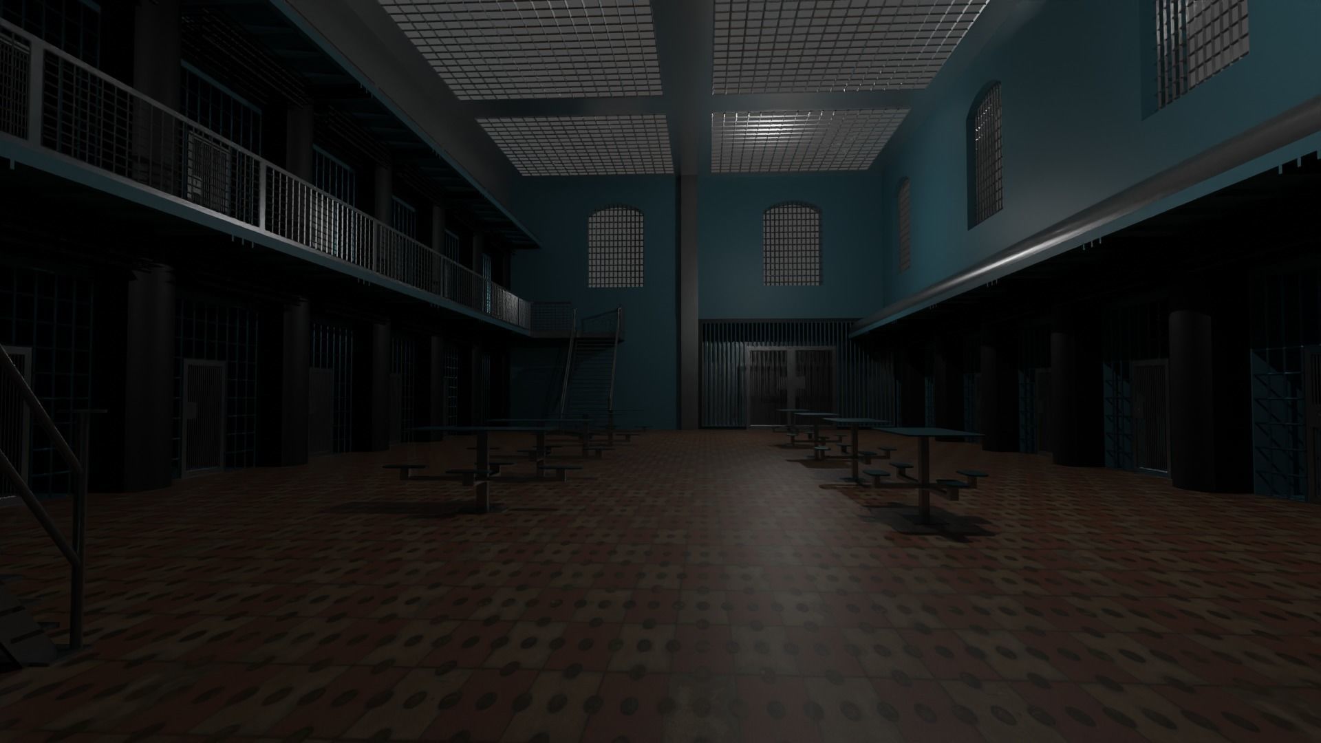 Prison Interior Low-poly 3D model_4