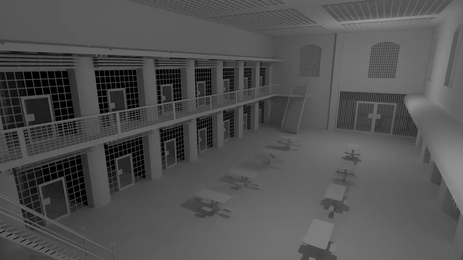Prison Interior Low-poly 3D model
