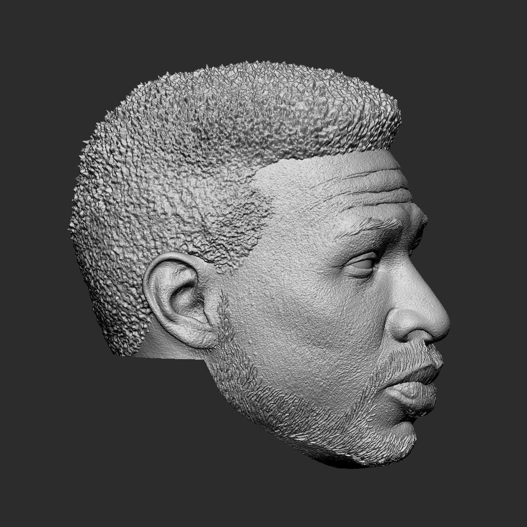 Damian Anderson - Jonathan Majors - Creed 3 head 3D print model_2