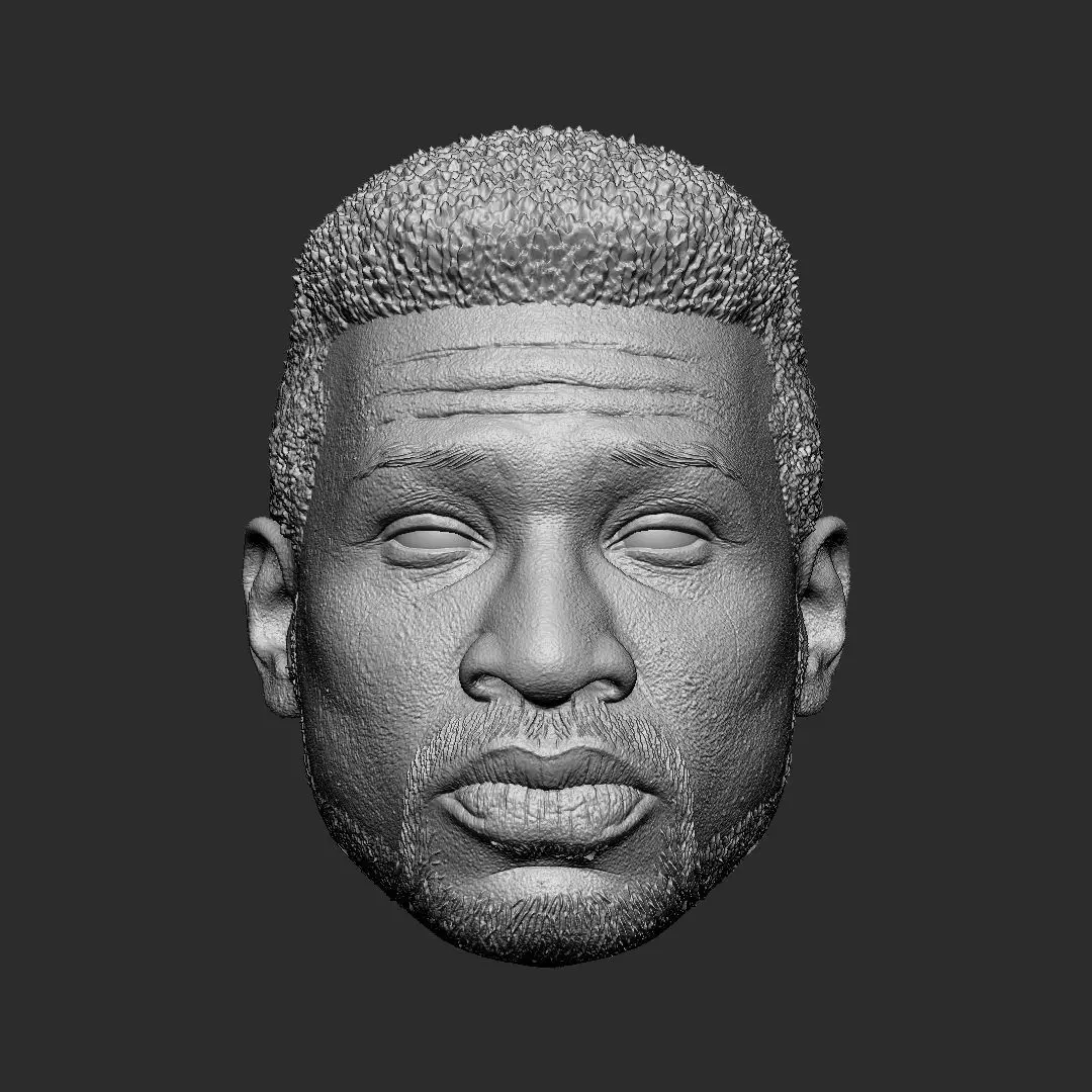 Damian Anderson - Jonathan Majors - Creed 3 head 3D print model_0