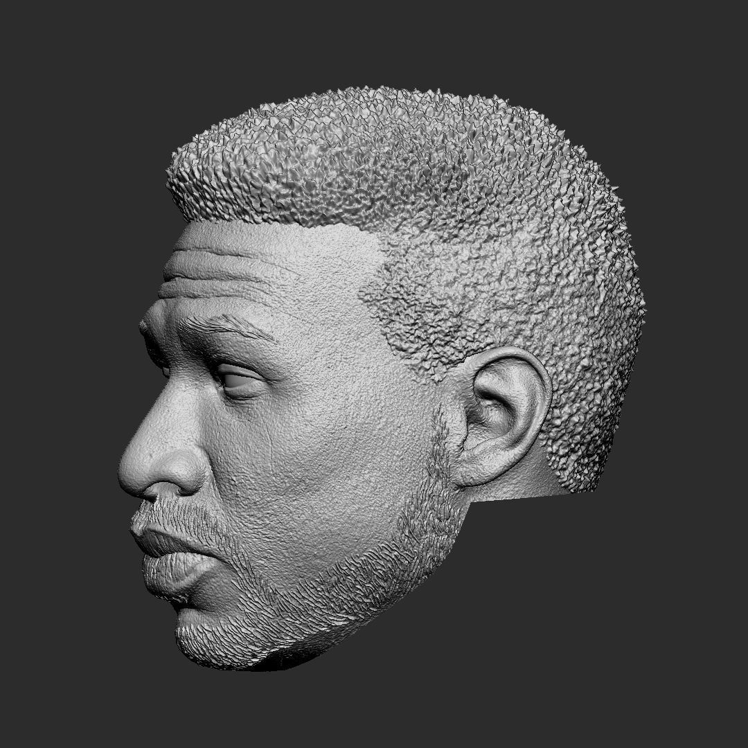 Damian Anderson - Jonathan Majors - Creed 3 head 3D print model_3