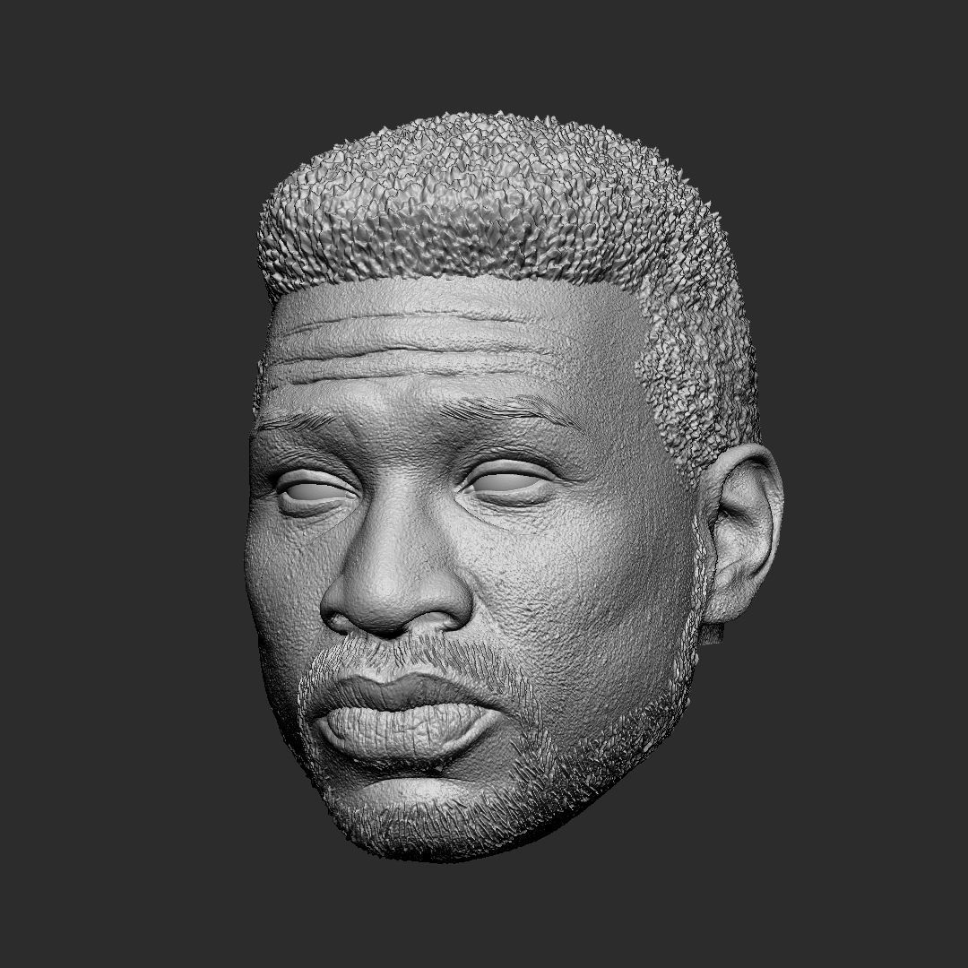 Damian Anderson - Jonathan Majors - Creed 3 head 3D print model_4