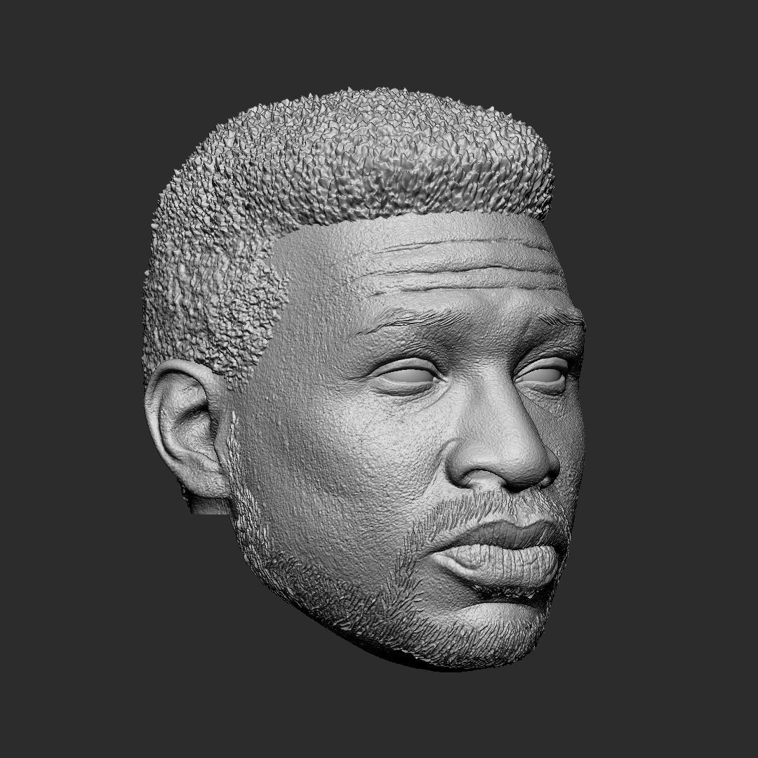 Damian Anderson - Jonathan Majors - Creed 3 head 3D print model_1