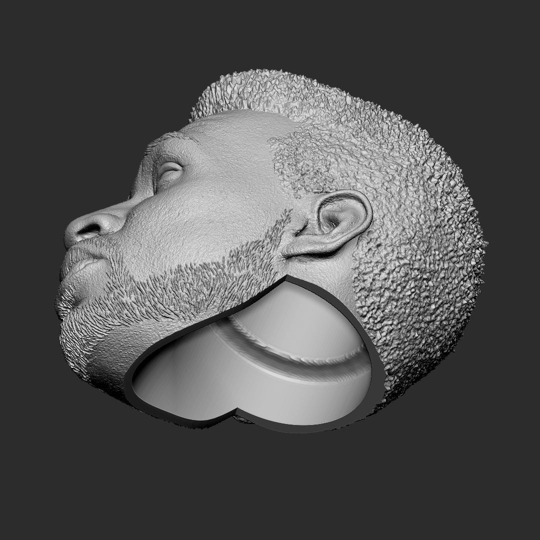 Damian Anderson - Jonathan Majors - Creed 3 head 3D print model_5