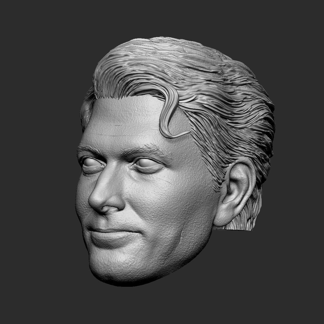 Superman Kingdom Come - Brandon Routh head 3D print model_4