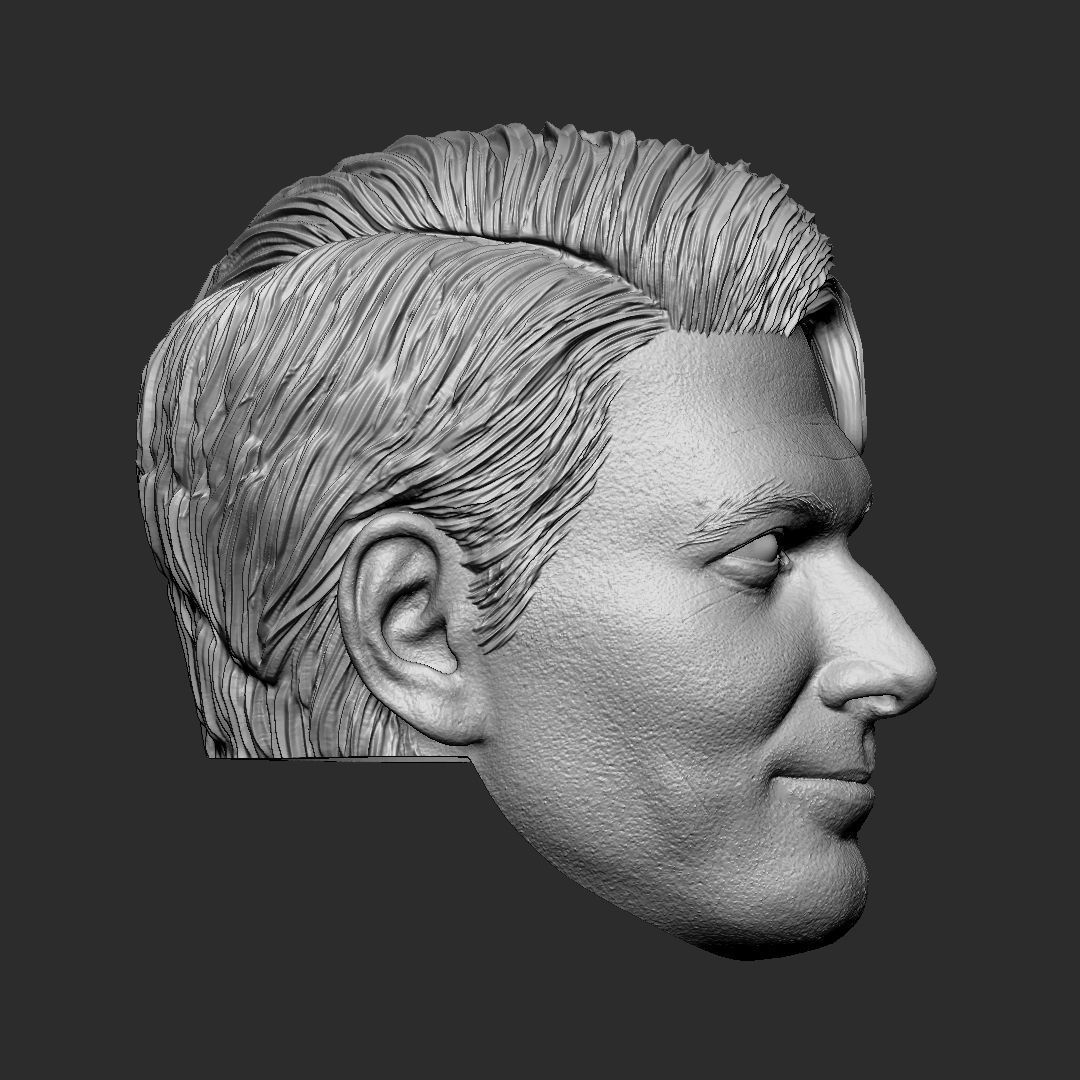 Superman Kingdom Come - Brandon Routh head 3D print model_2