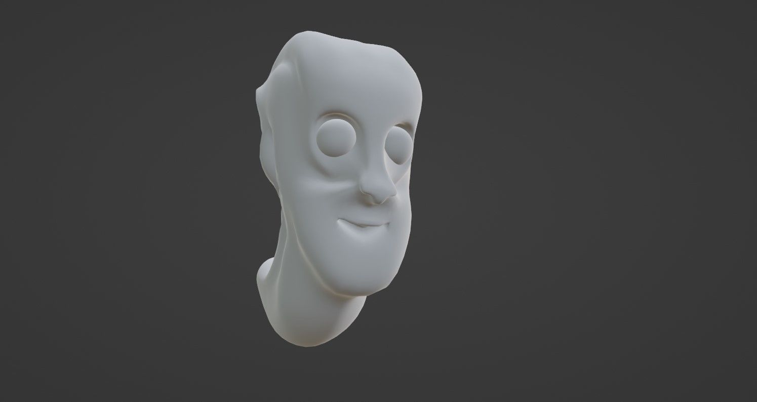Character head 2 Free low-poly 3D model_4