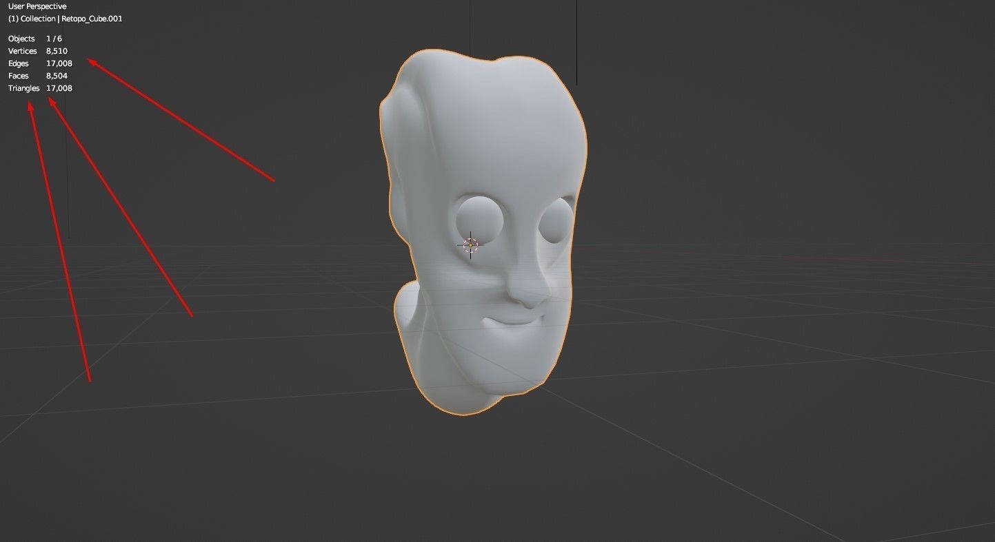 Character head 2 Free low-poly 3D model_6
