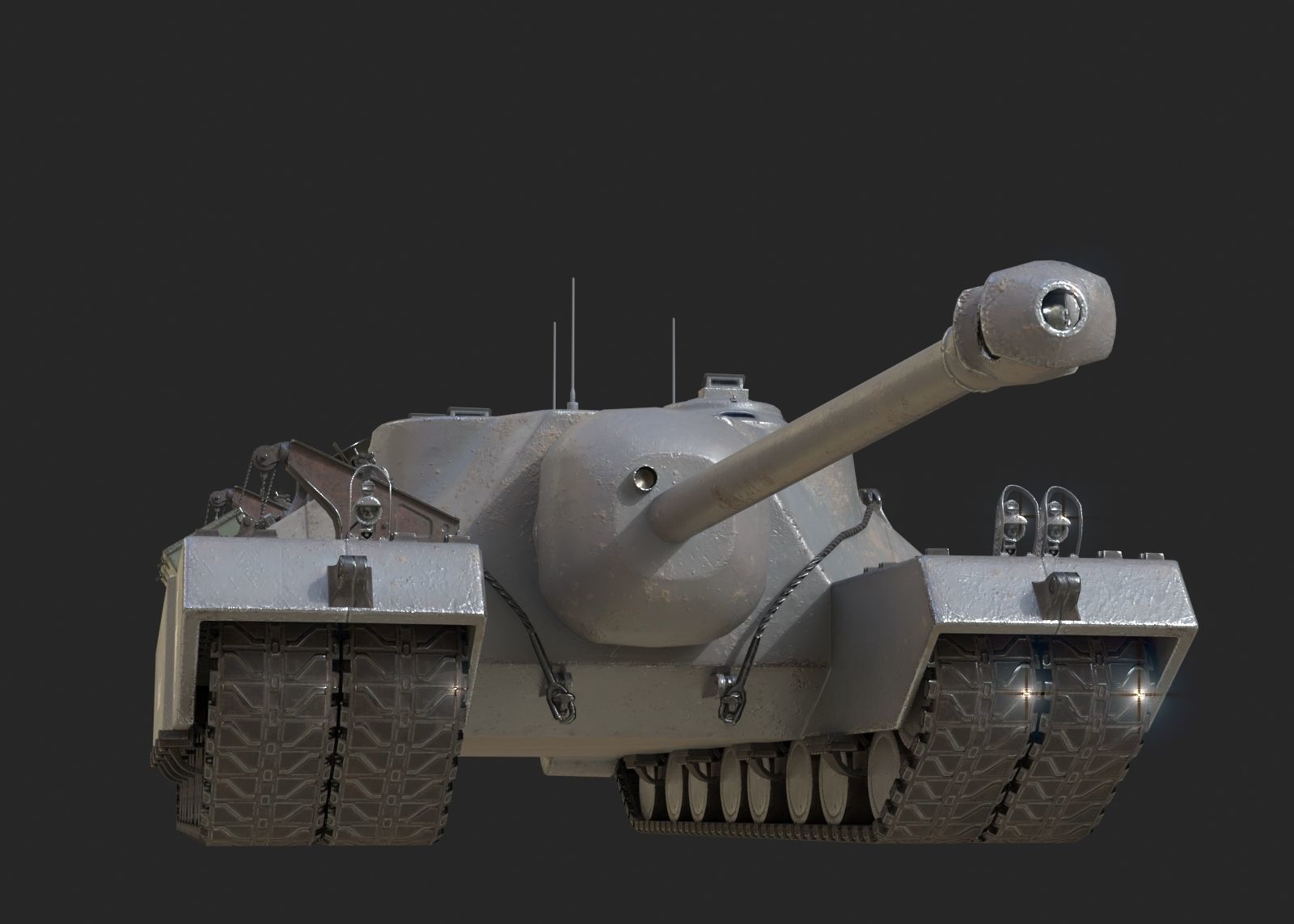 4 coatings of USA Army T28 Heavy Tank T95 Heavy Tank Low-poly 3D model_16