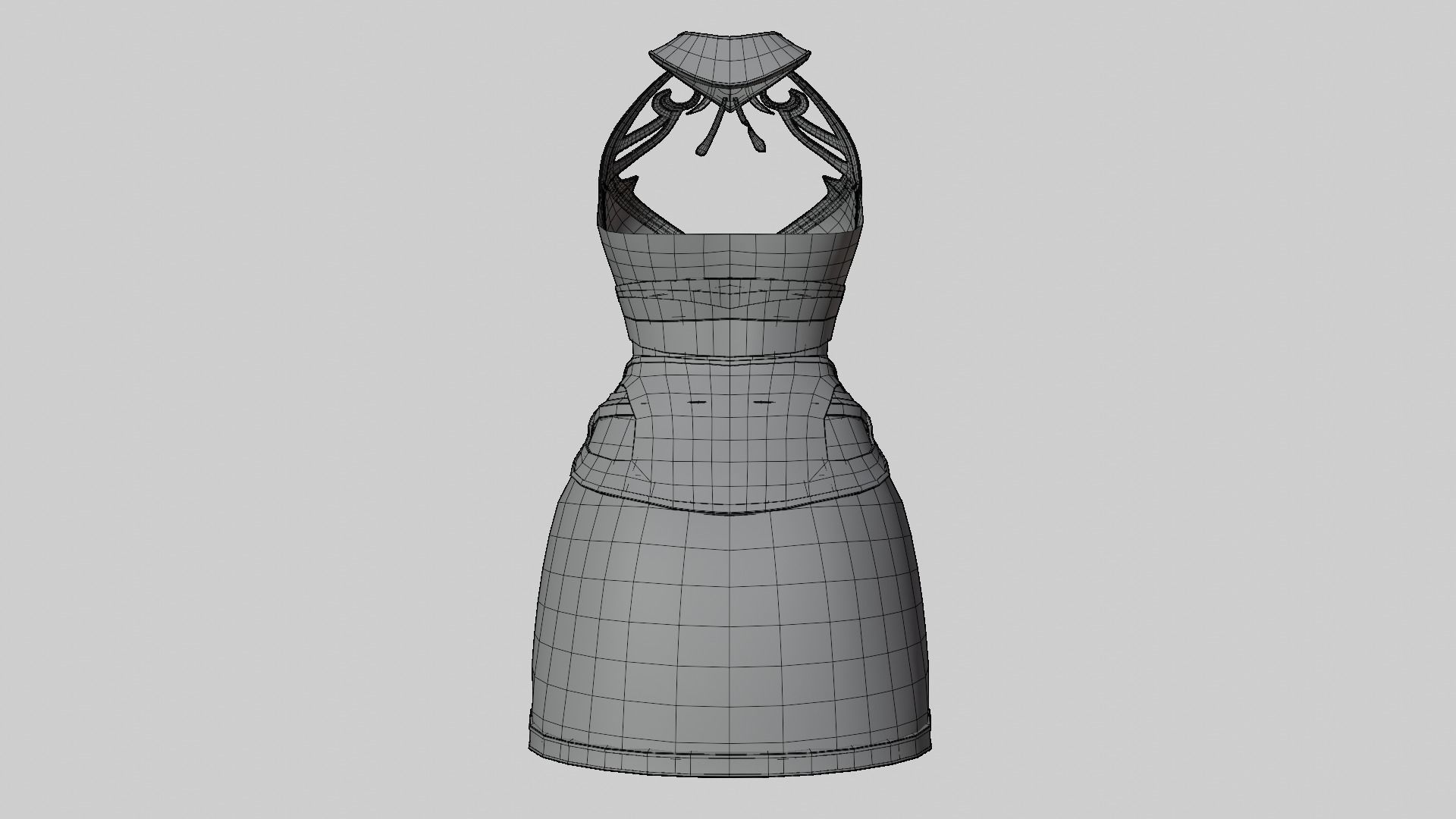 Angel Breast Armor Light female asset Low-poly 3D model_5
