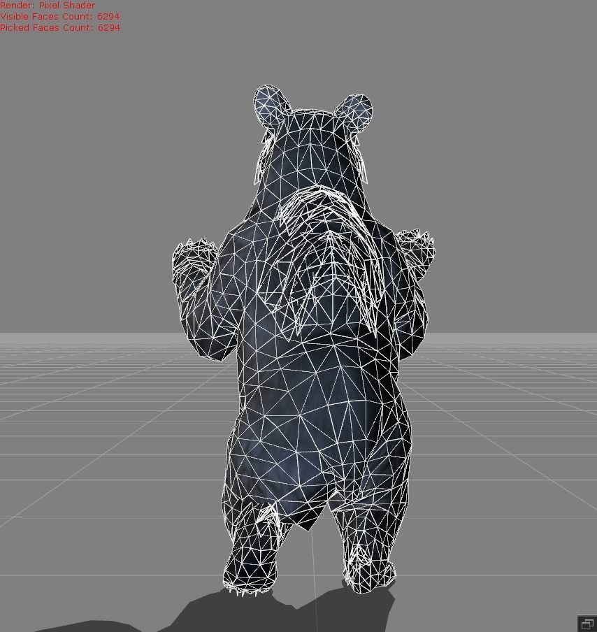 Bear Brown V3 Low-poly 3D model_7