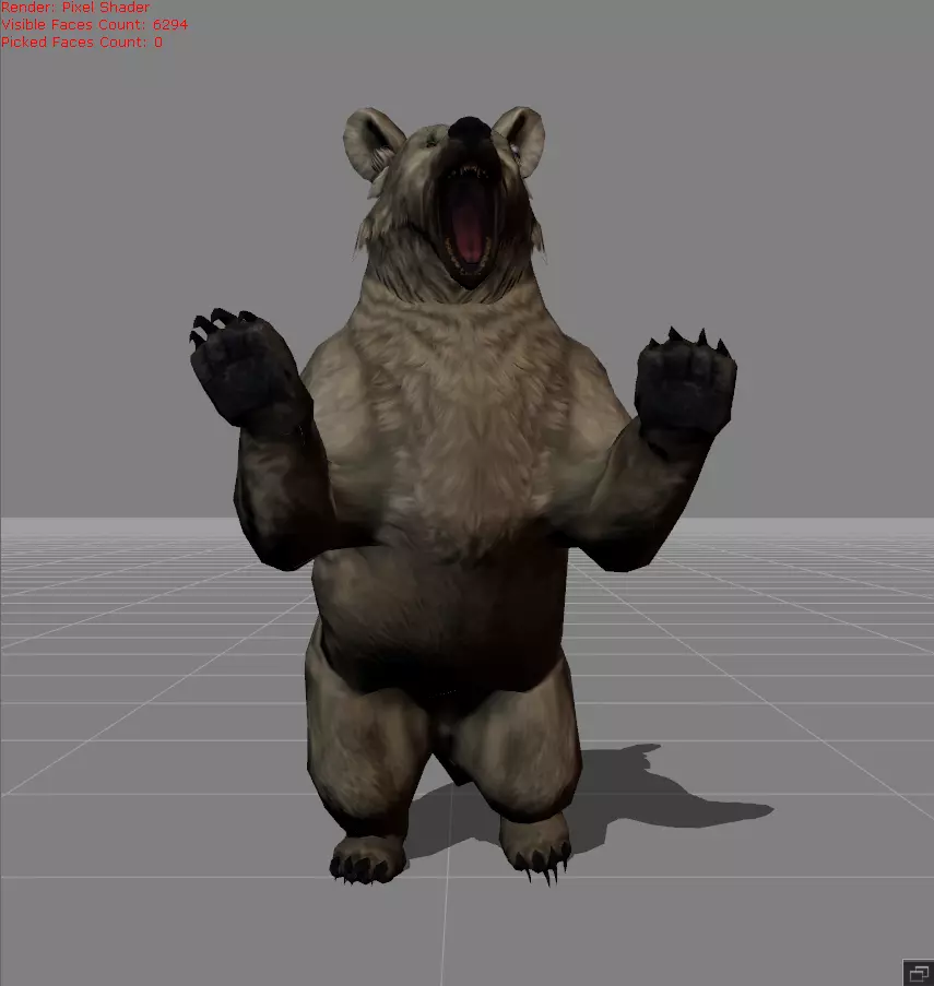 Bear Brown V3 Low-poly 3D model_0
