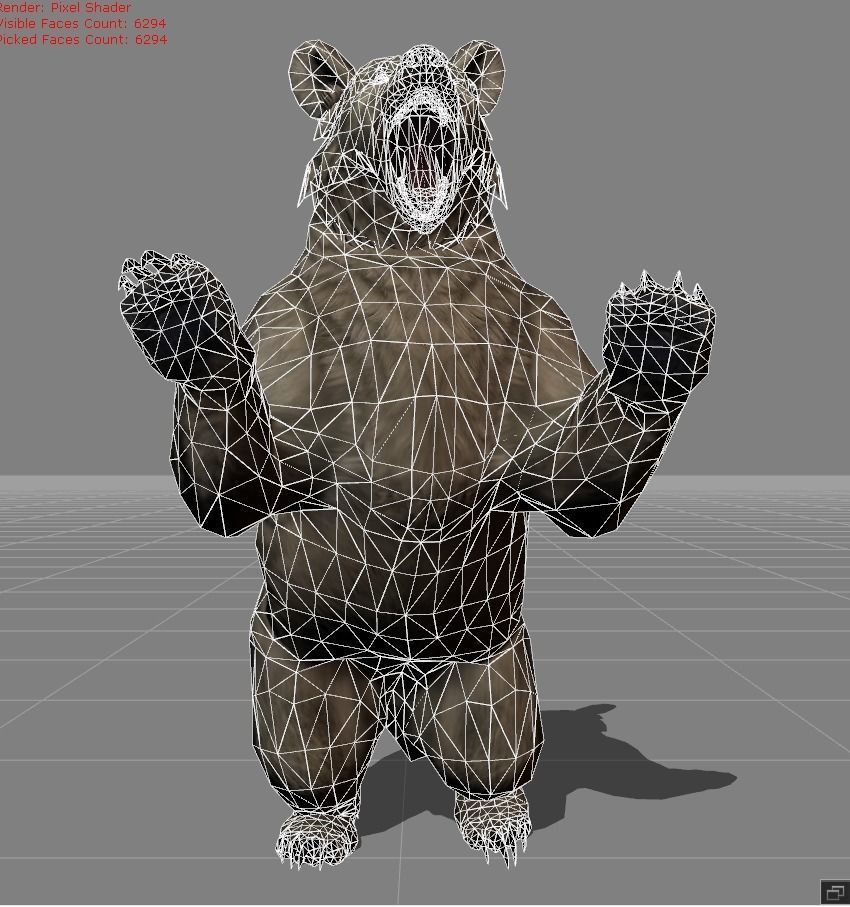 Bear Brown V3 Low-poly 3D model_4