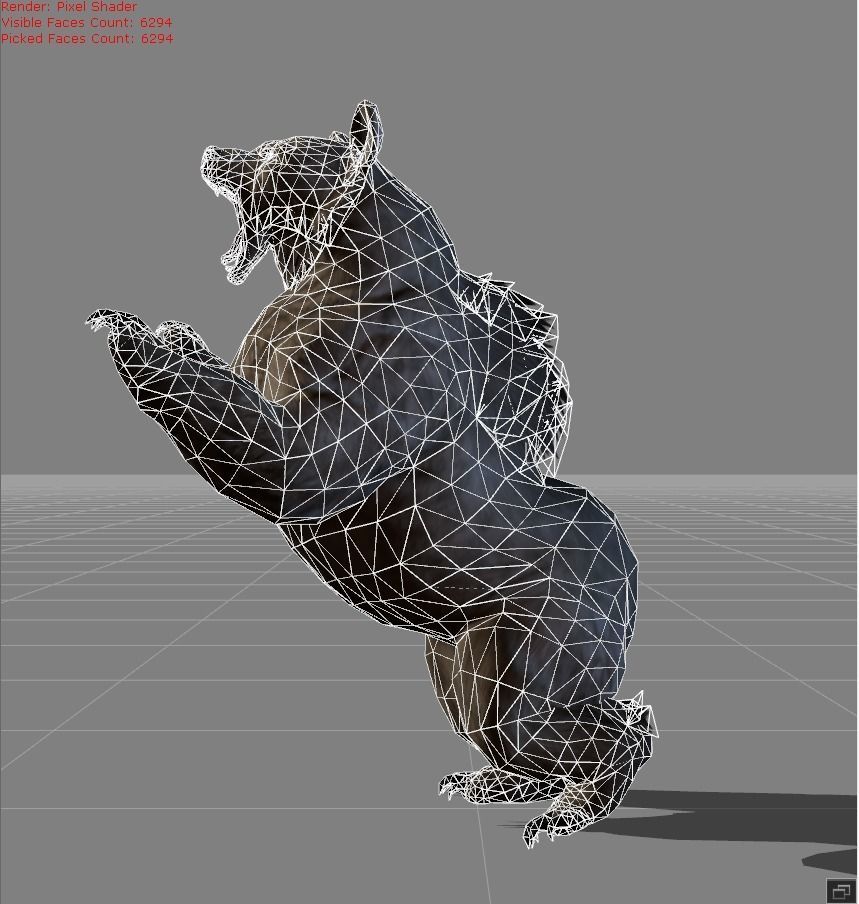 Bear Brown V3 Low-poly 3D model_6