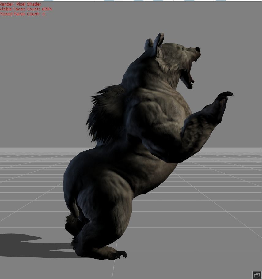 Bear Brown V3 Low-poly 3D model_1