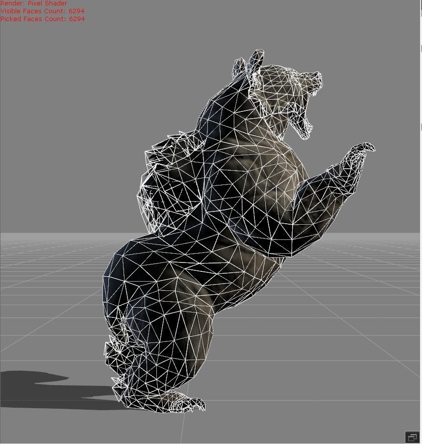 Bear Brown V3 Low-poly 3D model_5