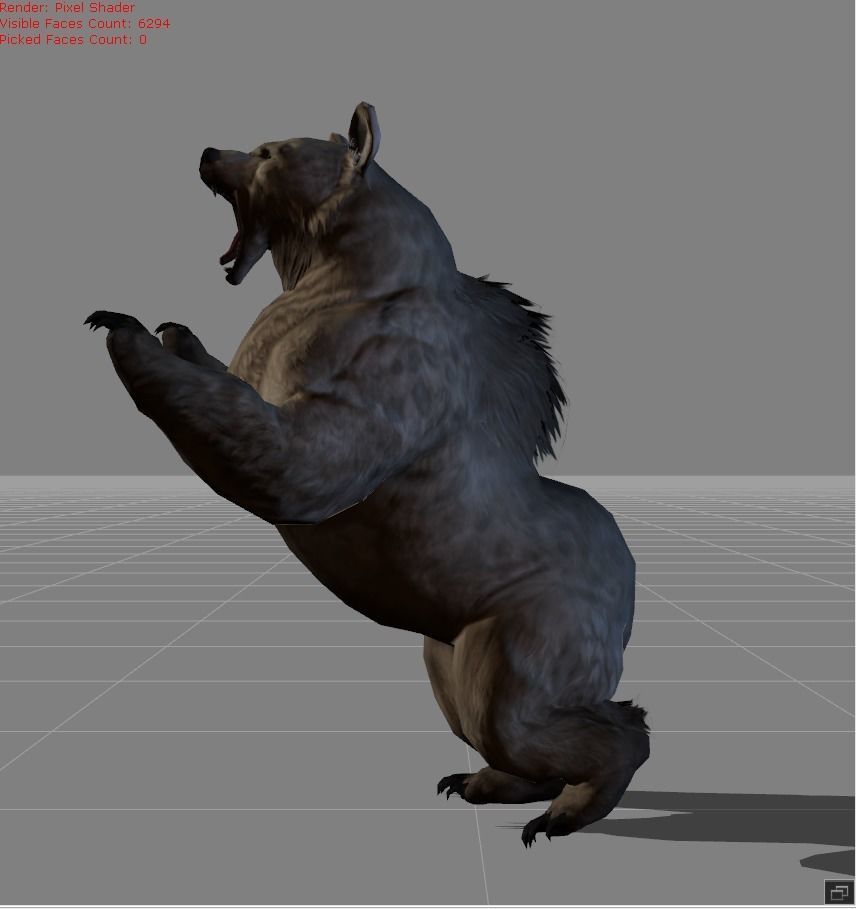 Bear Brown V3 Low-poly 3D model_2